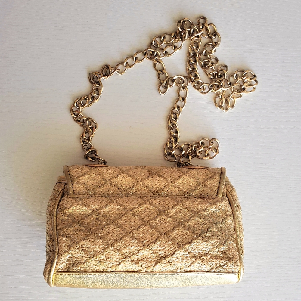 MARCIANO Gold Raffia Purse - Picture 4 of 17